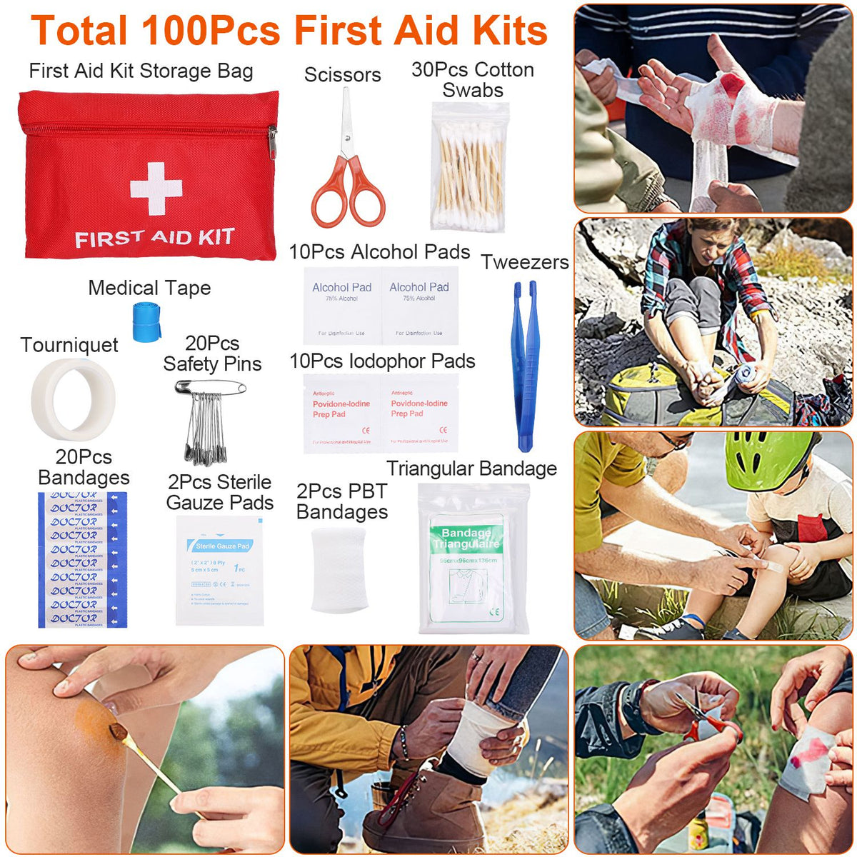 125Pcs Survival Kits Professional Emergency Survival Gear Tactical Fir ...